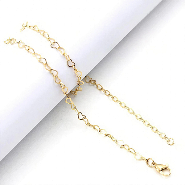 Corrente Coração Dourada (45 cm) ♥