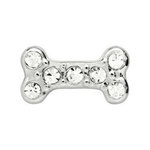 Charm - Osso Prata c/Cristais