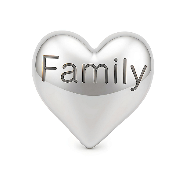 Charm - Coração Family Prata
