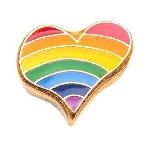 Charm - Coração Arco-Íris OURO