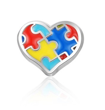 Charm - Coração Símbolo do Autismo