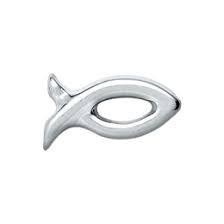 Charm - Peixe Cristão Prata