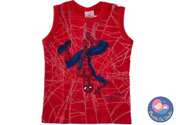 Blusa Homem-Aranha Regata Vermelha - Produto Original Marvel Spider-Man