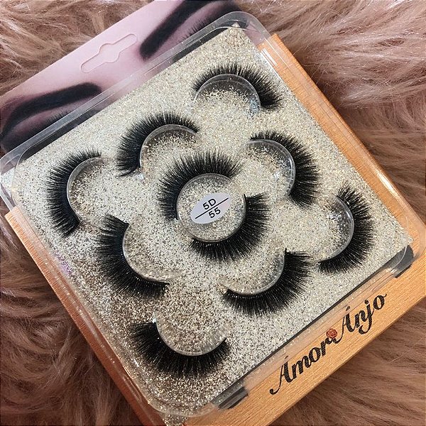 Cartela De Cílios Postiços 5D 55 - Amor Anjo