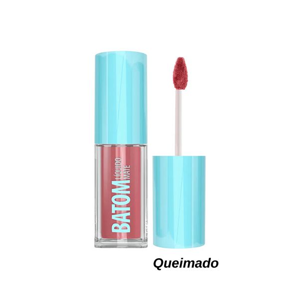Batom Liquido Matte Cor Queimado - Boca Rosa Beauty