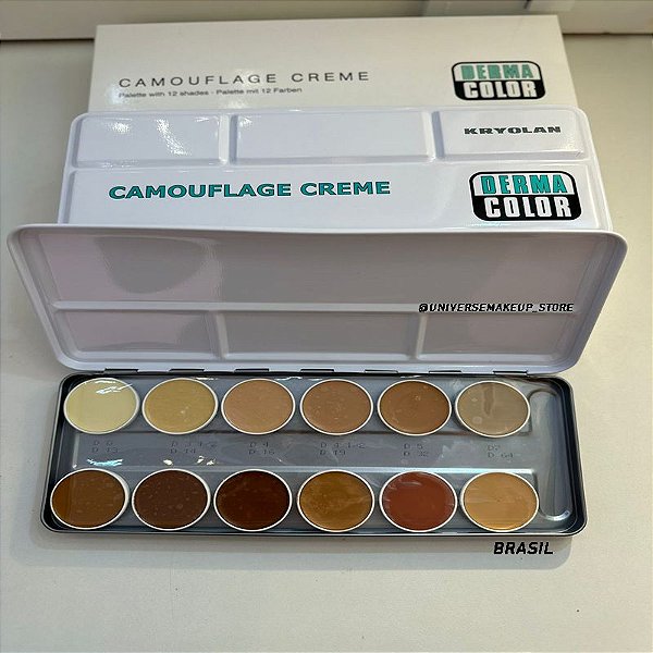 Paleta 12 Cores Dermacolor Brasil Camouflage Creme - Kryolan 04/28