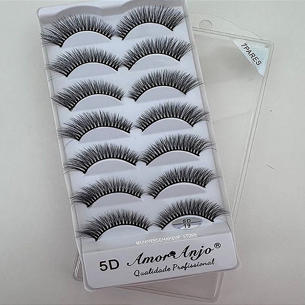 Cartela De Cílios Postiços 5D 19 7Pares - Amor Anjo