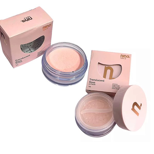 Pó Facial Translucent Rose 15G - Nina Makeup