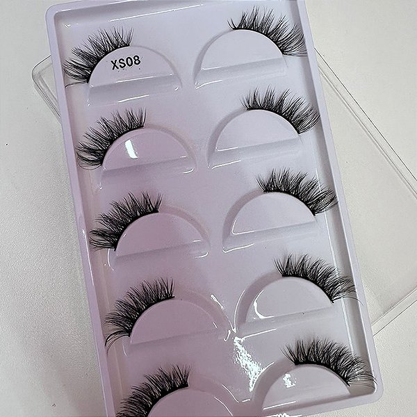 Cartela De Cilios Postiços De Canto 5Pares XS08