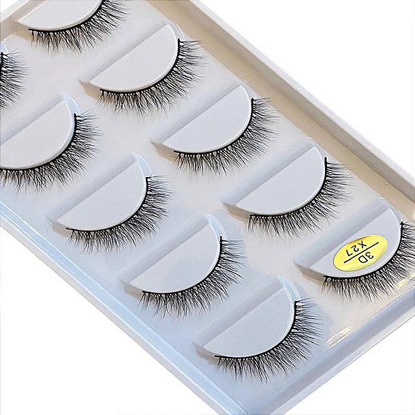 Cartela De Cilios Postiços 5Pares X27
