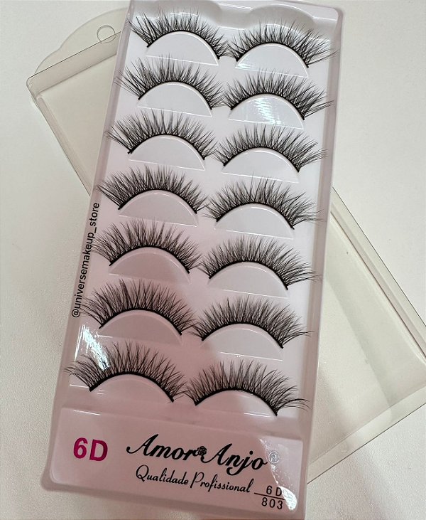 Cílios Postiços 6D 803  7 Pares - Amor Anjo