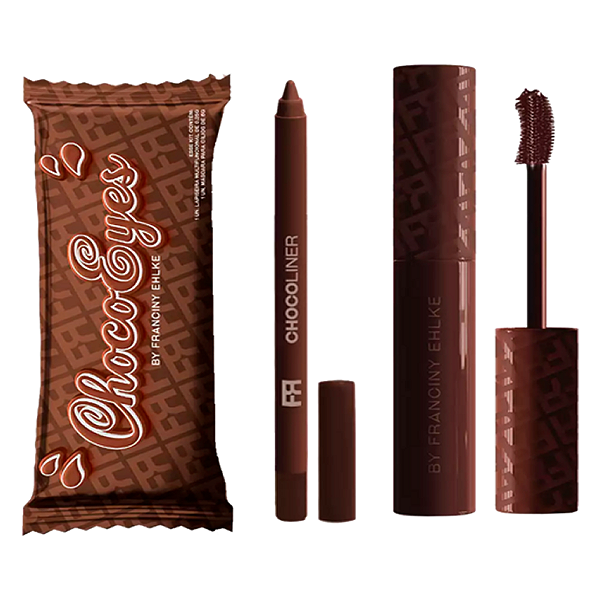 Kit Fran Chocoeyes Máscara Cilios Marrom E Lápis Multifuncional - Franciny Ehlke
