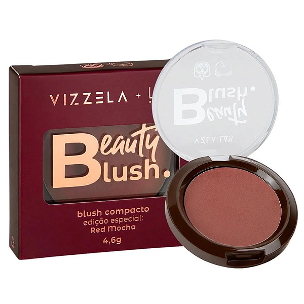 Blush Compacto Beauty Blush Red Mocha - Vizzela