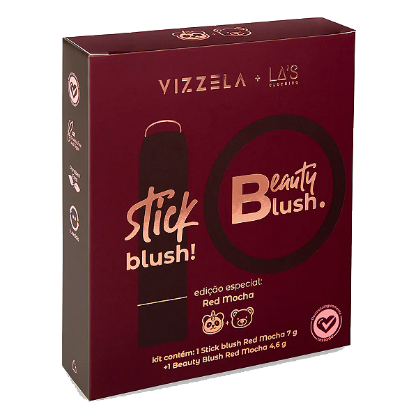 Kit Blushes Red Mocha Vizzela + La's - Vizzela