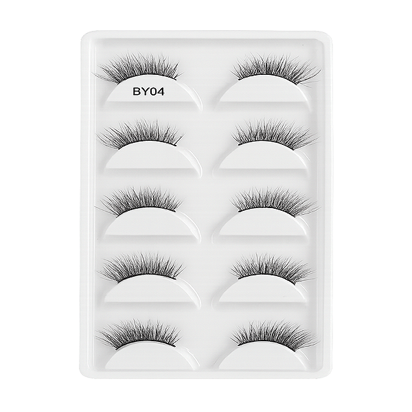 Cartela de Cilios Postiços 5 Pares BY04
