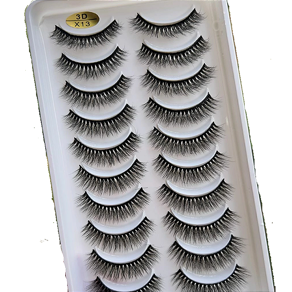 Cartela de Cilios Postiços 10 Pares X13