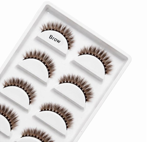 Cartela de Cilios Postiços 5 Pares Brow