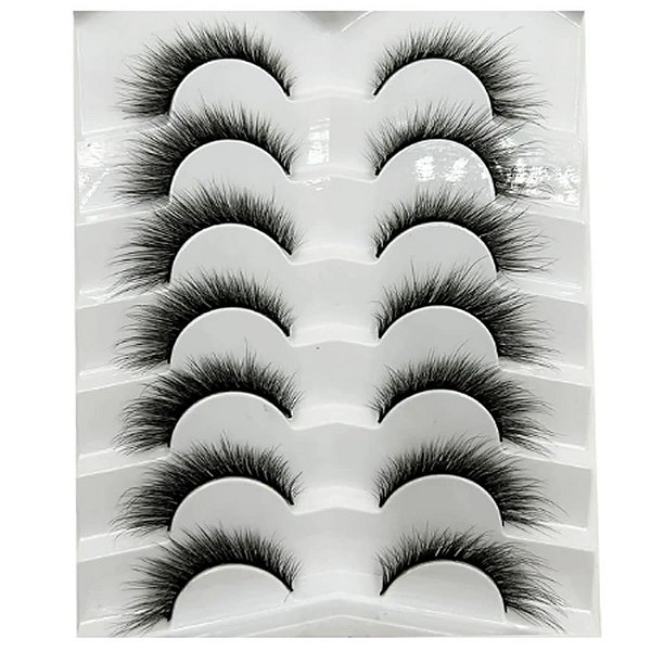Cartela De Cilios Postiços M01 7 Pares