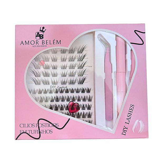 Kit Cilios Tufinhos C/ Cola, Selante e Removedor - Amor Belem