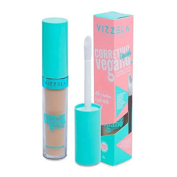 Corretivo Vegano Liquido Vizzela Cosméticos VAL 10/25