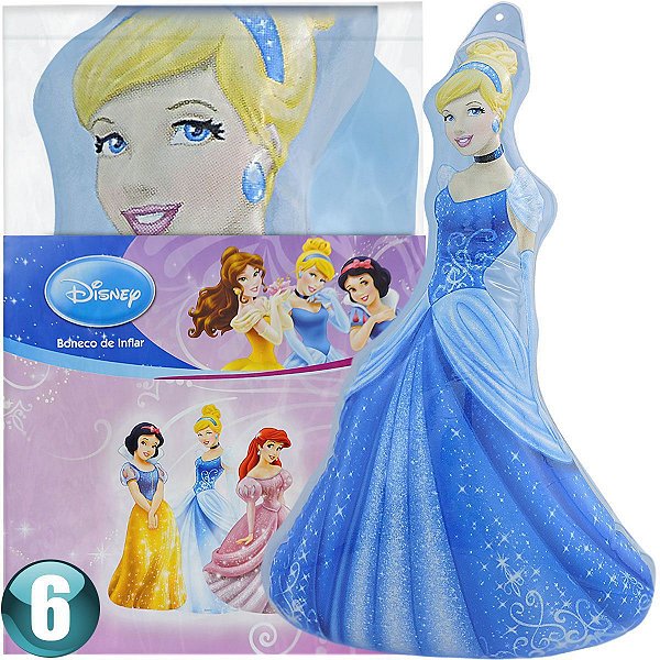 Balão Inflável Cinderela Princesas Disney 37 cm 6 Unidades