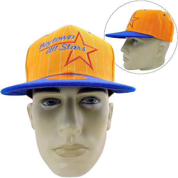 Boné Aba Reta Importado Baytown All Star Snapback Black Tiger