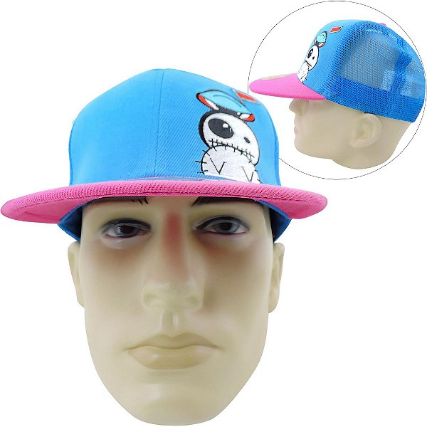 Boné Aba Reta Unissex Funnest Team Snapback Black Tiger