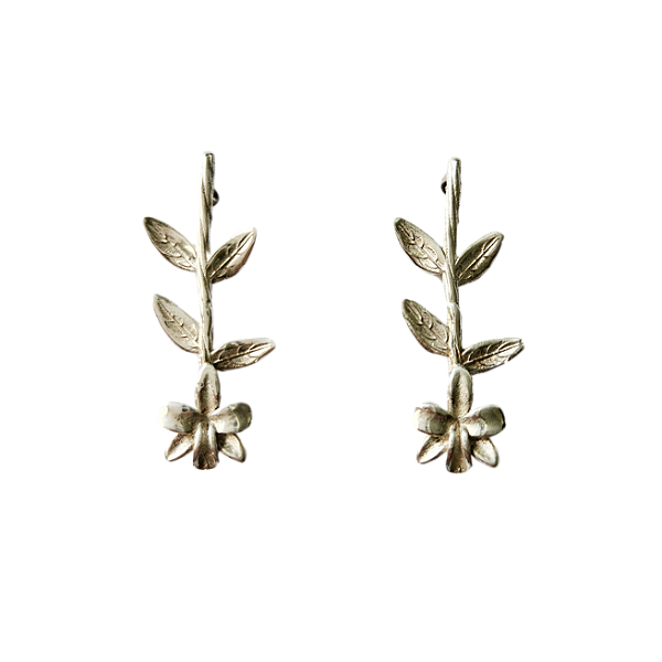 Brinco Orquídea prata