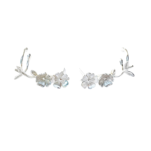 Brinco Cerejeira Earcuff prata
