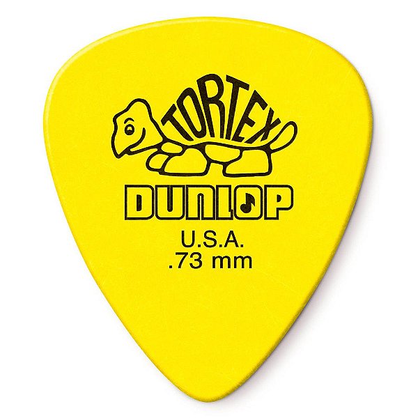 Palheta Dunlop 418R073 Tortex Standard 0.73mm Amarela - 72 unidades