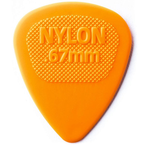 Palheta Dunlop 443R.67 Nylon Midi 0.67mm Laranja - 72 unidades