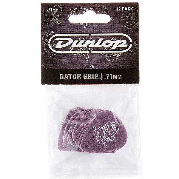 Palheta Dunlop 417P071 Gator Grip 0.71mm - 12 unidades