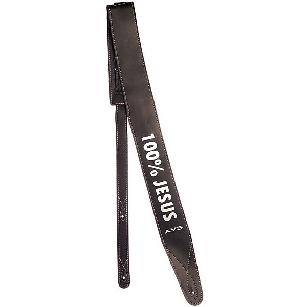 Correia AVS 6cm Couro Sintético Preta - 100% Jesus - CS6P 119