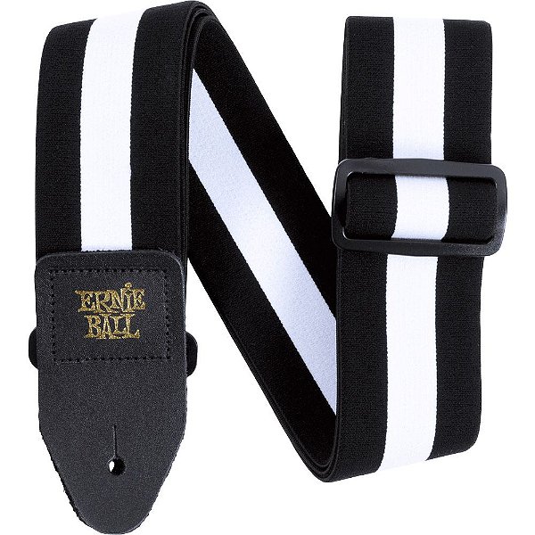 Correia Ernie Ball 5327 Comfort Stretch Racer White Strap - Elástica