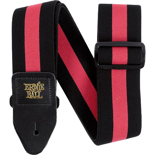 Correia Ernie Ball 5329 Comfort Stretch Racer Red Strap - Elástica