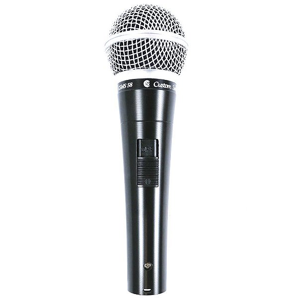 Microfone Dinâmico Custom Sound CSMS 58 com Cabo