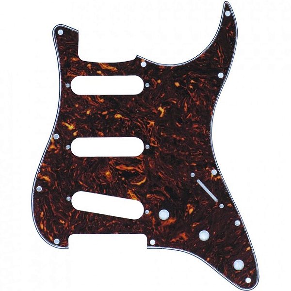 Escudo para Guitarra Strato SSS Tortoise 3 Camadas Dolphin 1727
