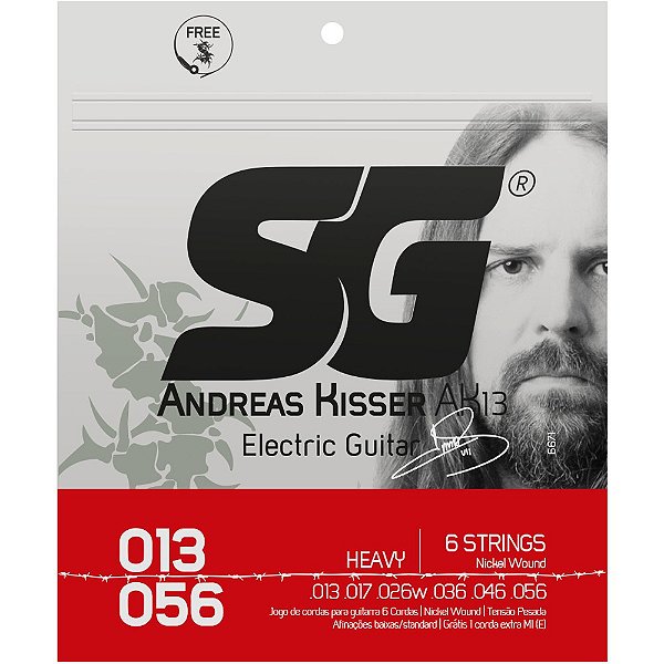 Encordoamento Guitarra SG 013-056 Heavy Andreas Kisser AK13 - 6671