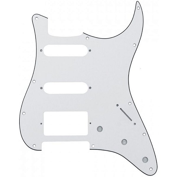 Escudo para Guitarra Strato HSS Branco 3 Camadas Dolphin 2353