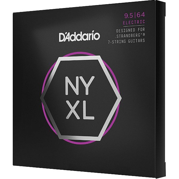 Encordoamento Guitarra 7 Cordas D'Addario 0095-064 NYXL09564SB Custom Light 7-String Strandberg