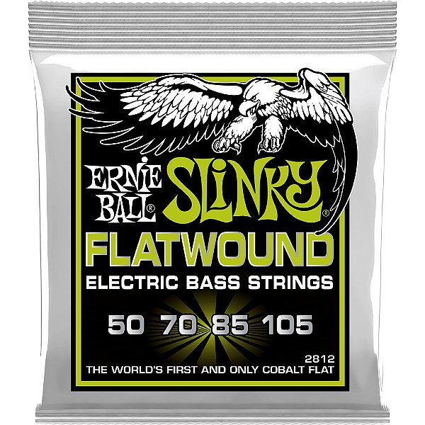 Encordoamento Baixo 4 cordas Ernie Ball 2812 050-105 Regular Slinky Flat Wound Bass