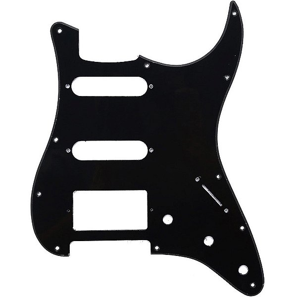Escudo para Guitarra Strato HSS Preto 1 Camada Dolphin 2352