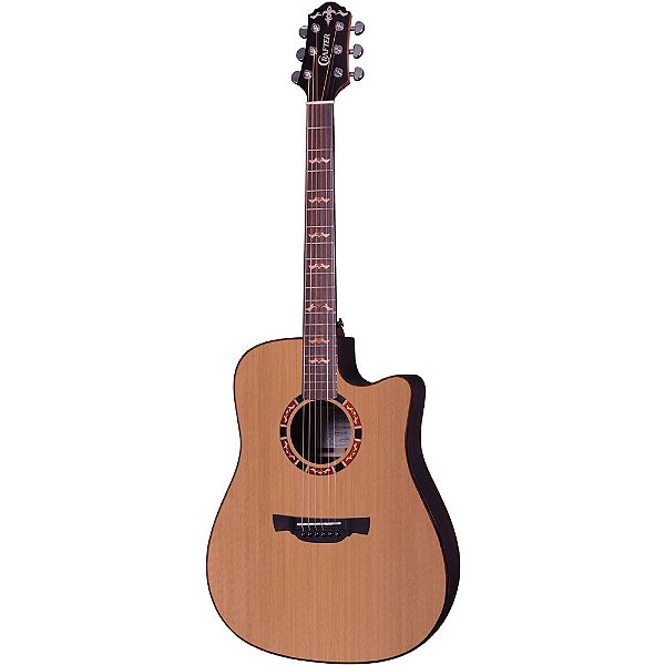 Violão Crafter STG D-18ce PRO Solid Cedar Natural Gloss Dreadnought Cutaway - Eq DS-2 Pro c/ Mic