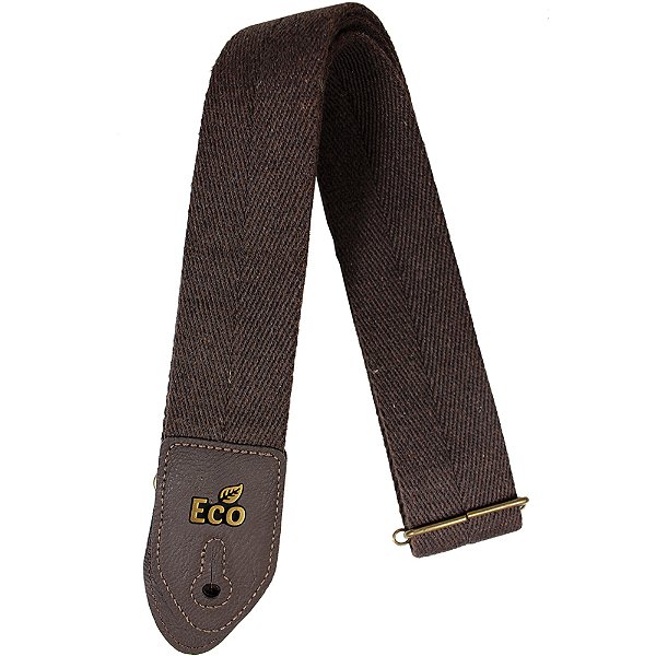 Correia Basso ECO BASIC 02 Brown Algodão Reciclável 5cm para Guitarra Baixo Violão