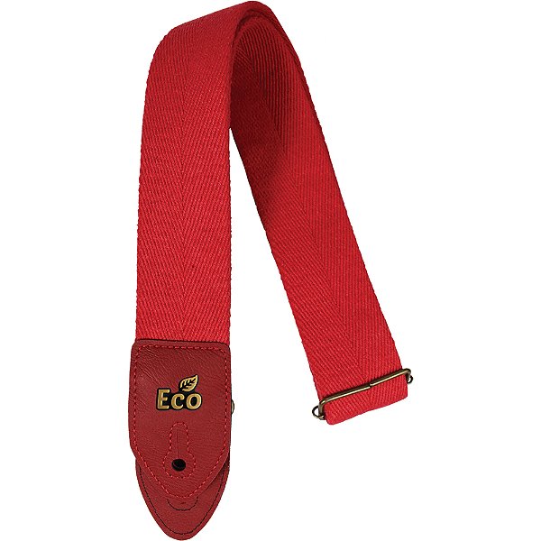 Correia Basso ECO BASIC 04 Crimson Algodão Reciclável 5cm para Guitarra Baixo Violão