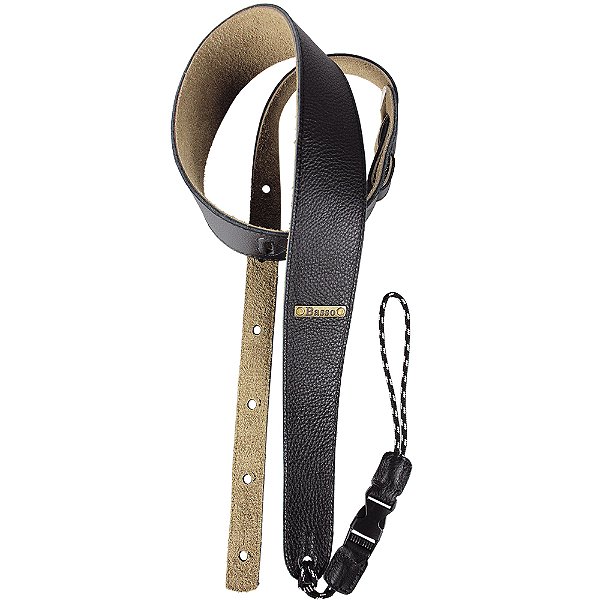 Correia Basso FZ 03 Floter Preto Couro Legítimo 5,5cm para Violão