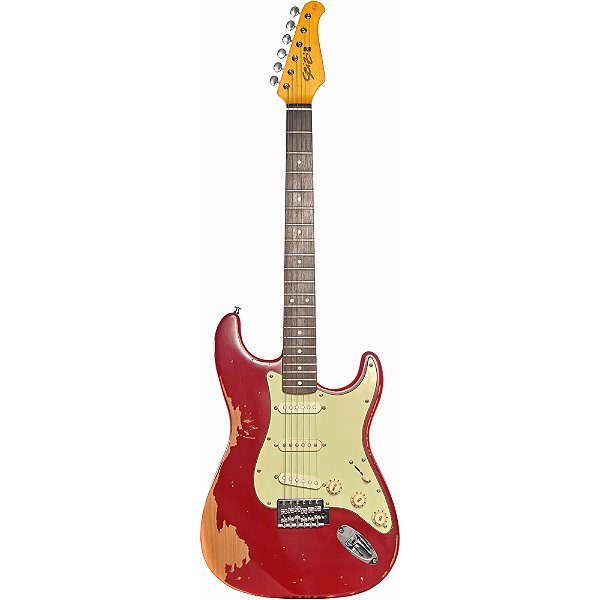 Guitarra Seizi Shinobi Relic Fiesta Red c/ Case