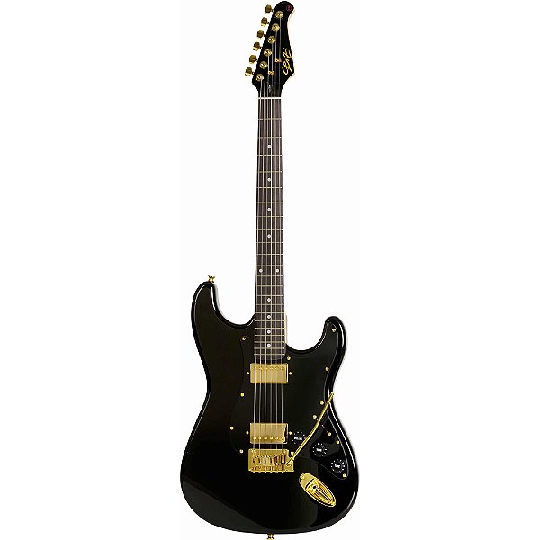 Guitarra Seizi Vintage Ronin Black Gold c/ Bag
