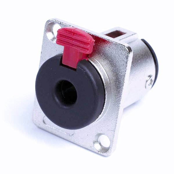 Conector Jack Painel P10 Mono/Stéreo com Trava Santo Angelo