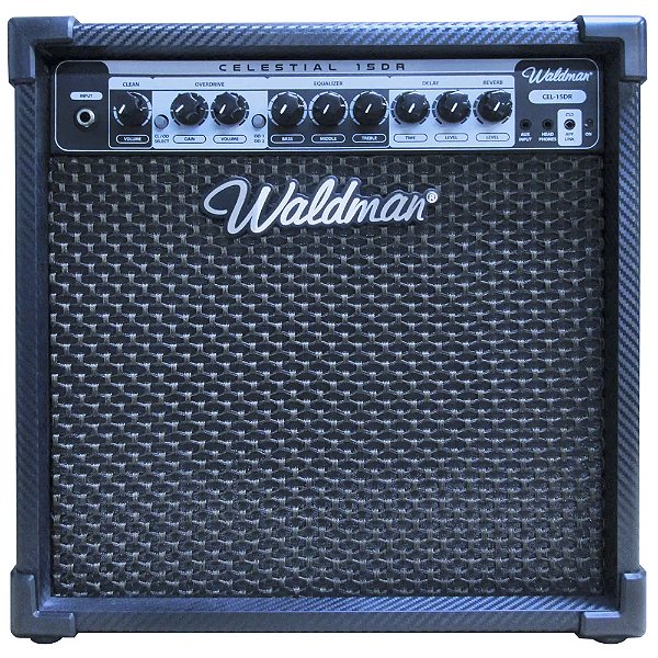 Amplificador Waldman CEL-15DR - combo para guitarra 2ch 15w 1x8" c/ Delay e Reverb